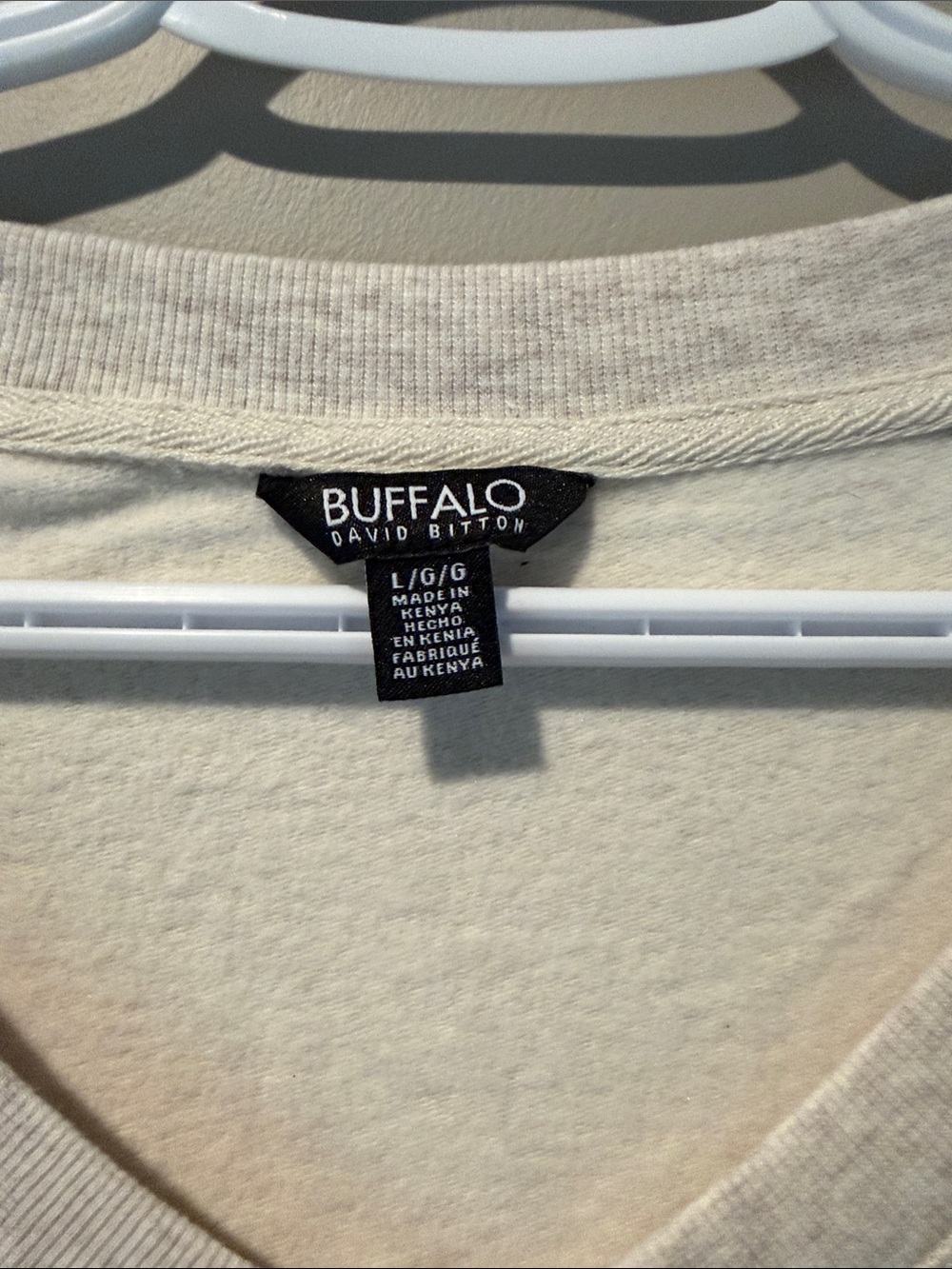Buffalo David Bitton Cream V-Neck Pullover Sweater - Picture 2 of 3